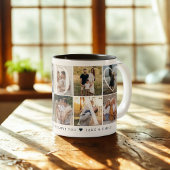 Modernes Dada Collage, 10 Foto Grid, Geschenk für  Zweifarbige Tasse