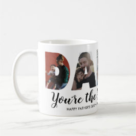 Modernes DADDY 5 Foto Bester Vater je Vatertag Kaffeetasse