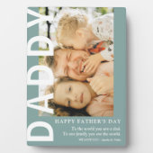 Modernes DADDY Foto & Quote Vatertag Fotoplatte (Vorderseite)