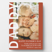 Modernes DADDY Foto & Quote Vatertag Fotoplatte (Vorderseite)