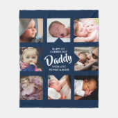 Modernes Daddy-FotoCollage Fleecedecke (Vorderseite)