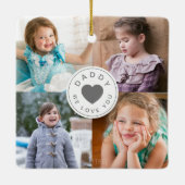 Modernes Daddy-FotoCollage Keramikornament (Rückseite)