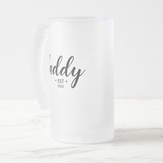 Modernes Daddy im etablierten Jahr Mattglas Bierglas (Vorderseite Links)