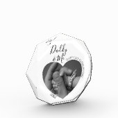 Modernes Daddy & Me | Herz-Foto Fotoblock (Links)