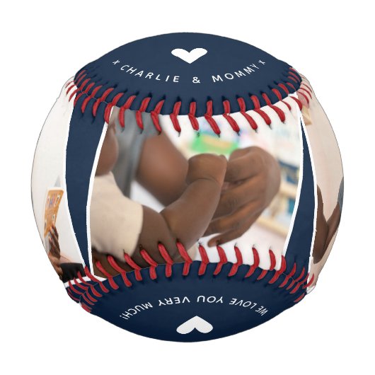 Modernes DADDY Vathers Day Foto Keepake Baseball (Vorderseite)