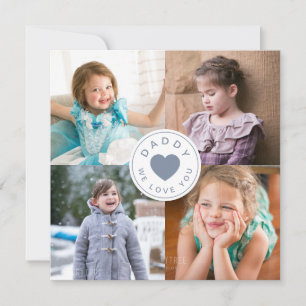 Modernes Daddy wir Liebe Sie FotoCollage