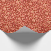 Modernes Dahlia-Muster, Mandarin Orange Geschenkpapier (Ecke)