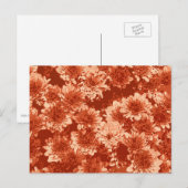 Modernes Dahlia-Muster, Mandarin Orange Postkarte (Vorne/Hinten)