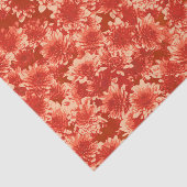 Modernes Dahlia-Muster, Mandarin Orange Seidenpapier (Ausschnitt)