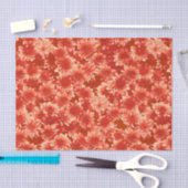 Modernes Dahlia-Muster, Mandarin Orange Seidenpapier (Handwerk)