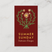 Modernes Daisy-Blume-Logo CUSTOM Visitenkarte (Vorderseite)