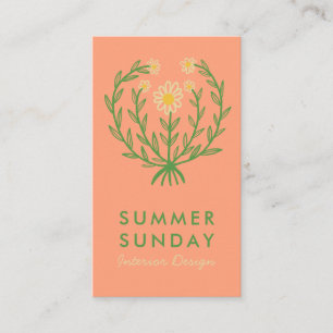 Modernes Daisy-Blume-Logo CUSTOM Visitenkarte