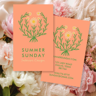 Modernes Daisy-Blume-Logo CUSTOM Visitenkarte
