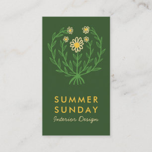 Modernes Daisy-Blume-Logo CUSTOM Visitenkarte