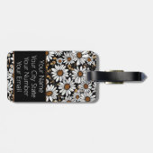 Modernes Daisy Muster Gepäckanhänger (Rückseite horizontal)