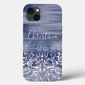 Modernes Damask Künstlerisches Muster Case-Mate iPhone Hülle (Rückseite)