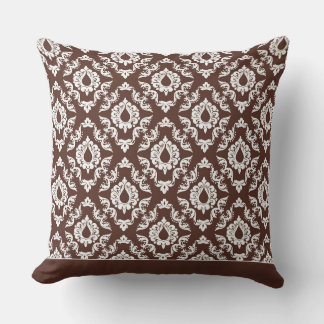 Modernes Damask Muster Pillow Brown 2 - CH9 Kissen