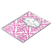 Modernes Damast-Taufe-Taufgast-Buch Notizblock (Linke Seite)