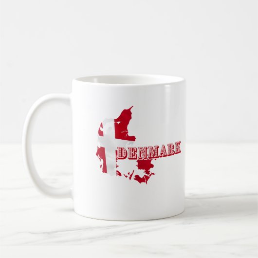 Modernes Dänemark Dänisches Letter MAP Flag Souven Kaffeetasse (Links)