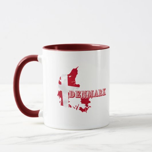 Modernes Dänemark Dänisches Letter MAP Flag Souven Tasse (Links)