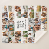 Modernes, dankbar gesegnetes Multi-Foto-Skript Sherpadecke (Vorderseite (Horizontal))