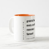 Modernes, dankbares Geschenk des Motivierend Physi Zweifarbige Tasse (Vorderseite Links)
