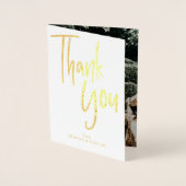 Modernes Dankeschön an das Foto "Briefe Hochzeiten Folienkarte (Vorderseite)