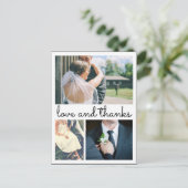 Modernes Dankeschön an drei Hochzeitsstipendiaten Postkarte (Stehend Vorderseite)