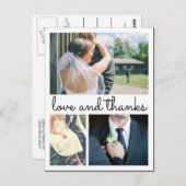 Modernes Dankeschön an drei Hochzeitsstipendiaten Postkarte (Vorne/Hinten)