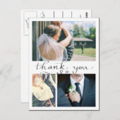 Modernes Dankeschön an drei Hochzeitsstipendiaten Postkarte (Vorne/Hinten)