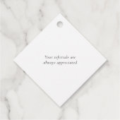 Modernes Dankeschön an Script Chic Gold Kleine Unt Geschenkanhänger (Rückseite)