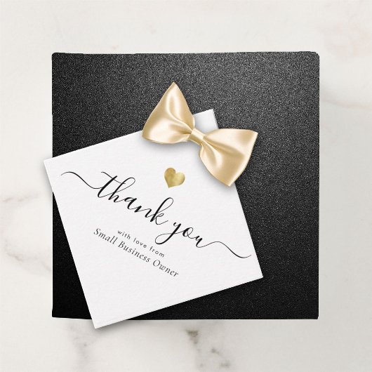 Modernes Dankeschön an Script Chic Gold Kleine Unt Geschenkanhänger