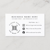Modernes Dankeschön an Script Qr Code Business Soc Visitenkarte (Vorderseite)