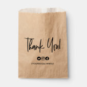 Modernes Dankeschön an Sie handhabte Script Social Geschenktütchen (Vorderseite)