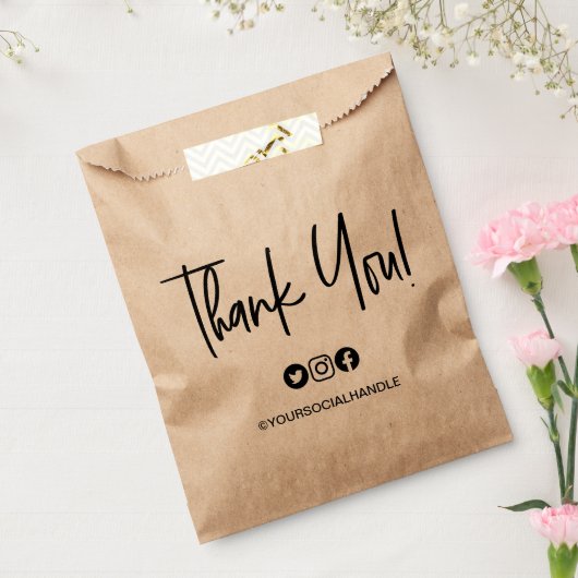 Modernes Dankeschön an Sie handhabte Script Social Geschenktütchen (Versiegelt)
