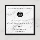 Modernes Dankeschön an Skripterstellung minimalen  Quadratische Visitenkarte (Rückseite)