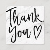 Modernes Dankeschön an Skripterstellung minimalen  Quadratische Visitenkarte (Vorderseite)