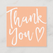 Modernes Dankeschön an Skripterstellung minimaler Quadratische Visitenkarte (Vorderseite)