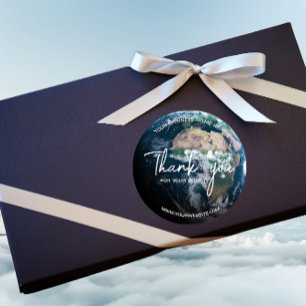 Modernes Dankeschön an Stickers Earth Custom Text 