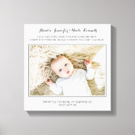 Modernes Dankeschön, dass du mein Foto der Eltern Leinwanddruck