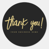 Modernes Dankeschön für berufliches Business Runder Aufkleber (Vorderseite)