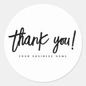 Modernes Dankeschön für berufliches Business Runder Aufkleber (Vorderseite)