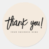 Modernes Dankeschön für berufliches Business Runder Aufkleber (Vorderseite)