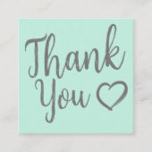 Modernes Dankeschön-Script-Bestellung minimale Min Quadratische Visitenkarte (Vorderseite)