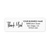 Modernes Dankeschön-Skript Business Rücksendeadres (Vorne)