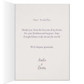 Modernes Dankeschön Zitat Elegante Blumenkarte (Innen (Rechts))