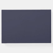 Modernes Dark Blue Gold Glitzer Script Gästebuch (Rückseite)