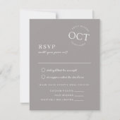 Modernes Date Siegel Soft Gray Wedding Einladung U (Vorderseite)
