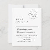 Modernes Date Siegel Tief Schwarz und Weiß Hochzei Save The Date (Vorderseite)