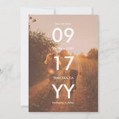 Modernes Date Typografy Foto Save the Date (Vorderseite)